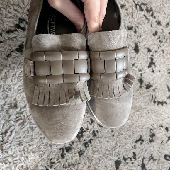 Soft Waves Slip On Platform Sneakers in Green/Grey | 37 - Picture 9 of 10